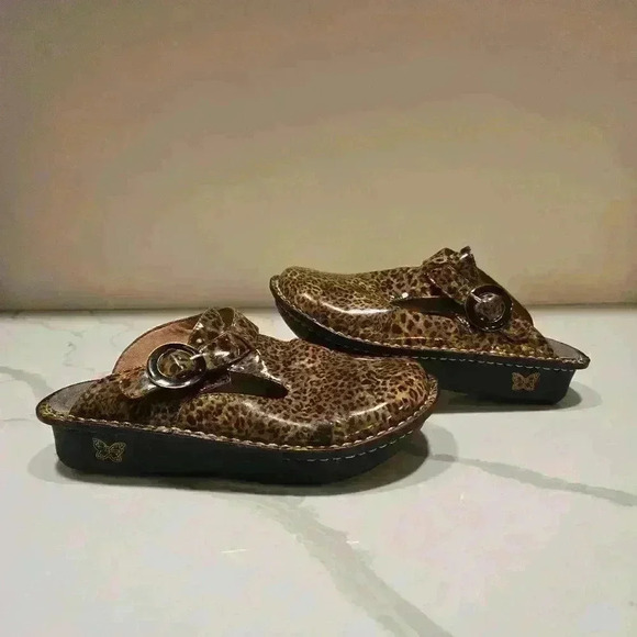 Alegria Limited Edition Safari Clogs Leopard Womens Size 7 - Picture 2 of 8